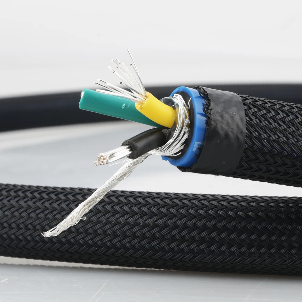 Audiocrast P111 посеребренный кабель питания переменного тока на метр с рукавами, EMC, экранированный OFC HIFI DIY шнур Питания Провод для ЕС, США, Австралии