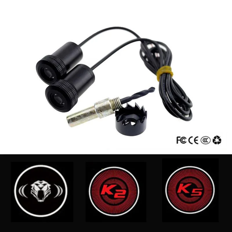 For KIA Tiger Head K2 K5 Soul Borrego Cadenza Forte Optima Rio Rondo Sorento Sedona Sportage Car Door Led Logo Light Lamp | Автомобили и