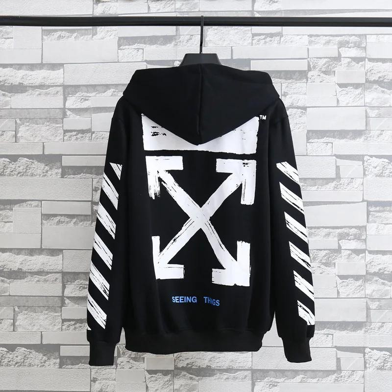 

Off white C / O Virgil obloh ow basic graffiti arrow zipper Hoodie men's sweater coat