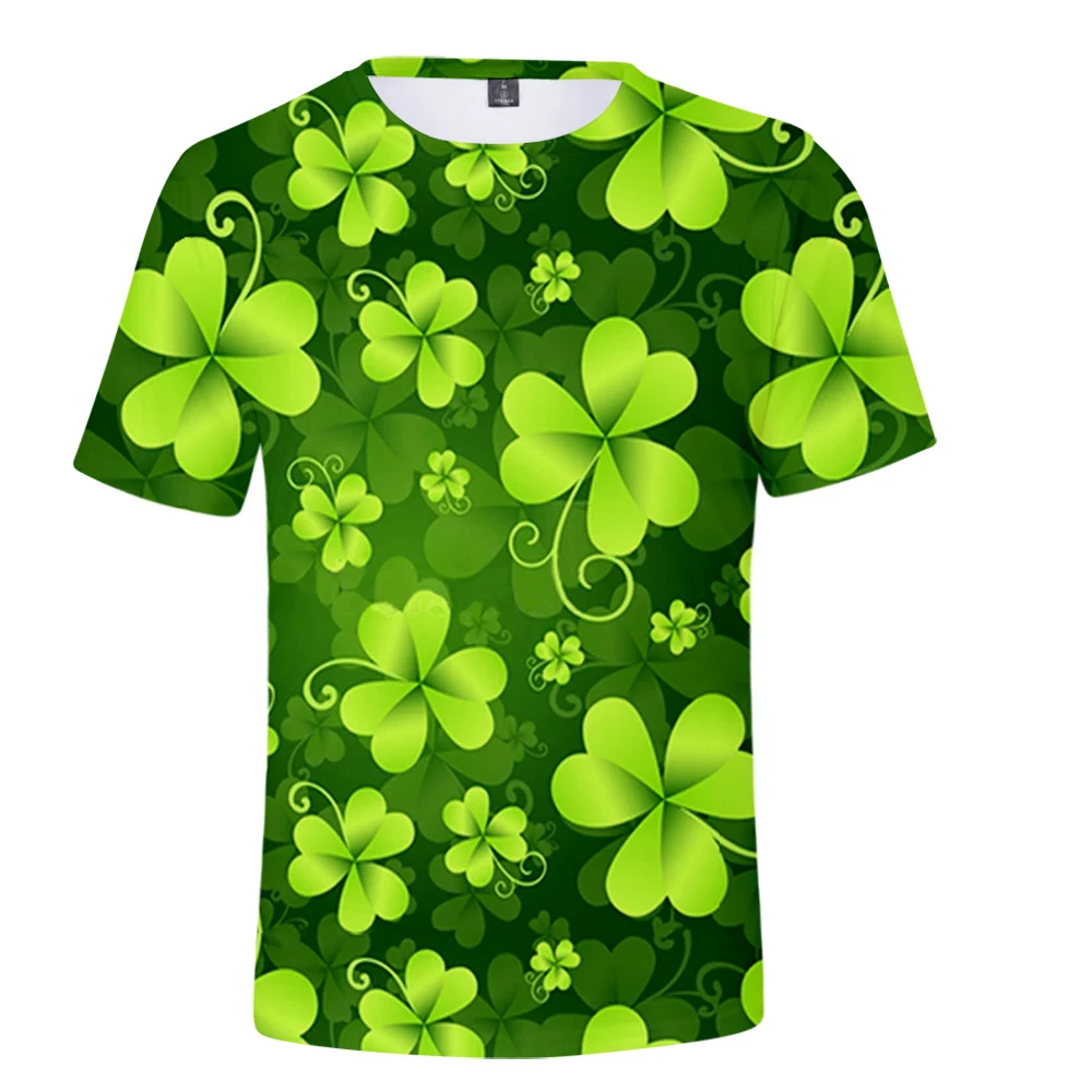 

St. Patrick's Day 3D Printed T-shirts Women/Men Fashion Summer Short Sleeve Tshirts Hot Sale Casual Streetwear Clothes