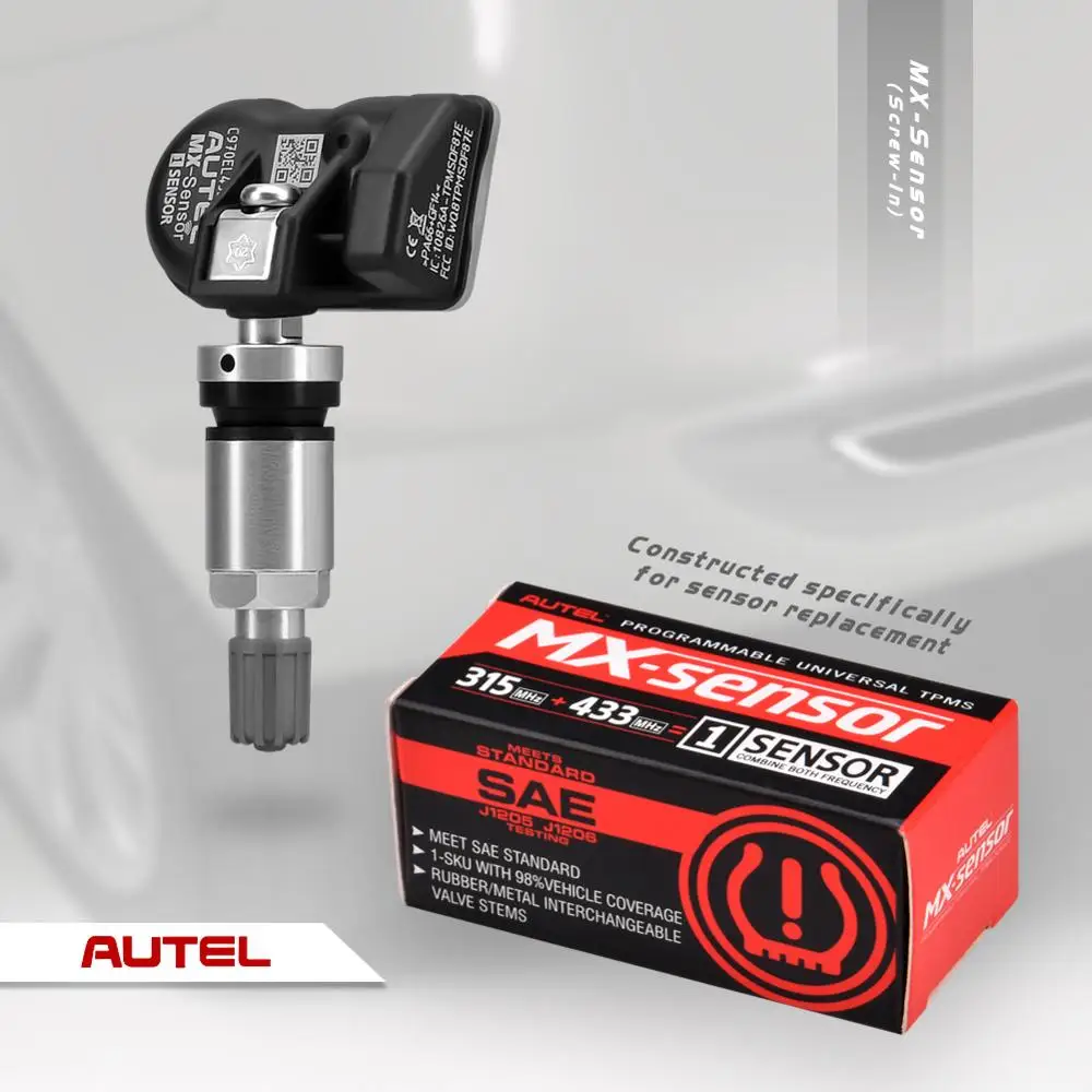 Датчик TPMS AUTEL 315 МГц 433 2 в 1 MX-датчик универсальный инструмент для ремонта шин