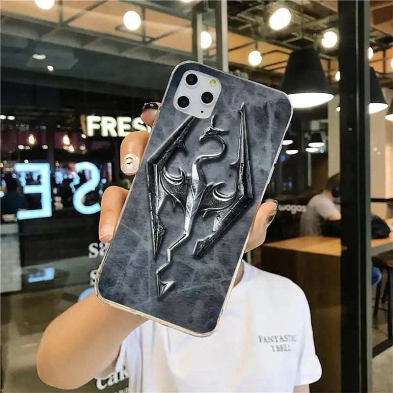 Чехол-накладка для iPhone 11 pro XS MAX 8 7 6 6S Plus X 5S SE 2020 XR с рисунком в стиле Скайрима |