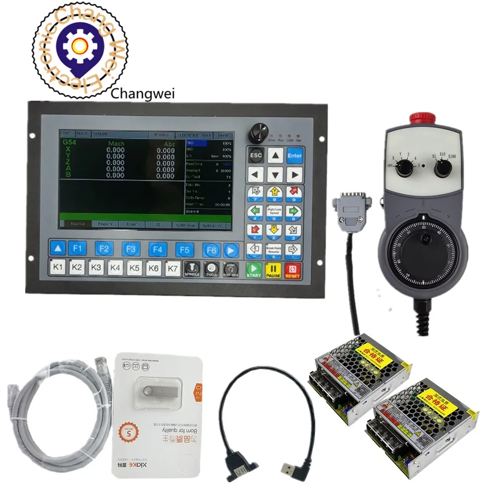 

CNC Offline Controller DDCS-EXPERT Support 3/4/5 Axis 1MHz ATC G-Code Wifi + 5-Axis Handwheel MPG + 2pcs 75W Power Supply