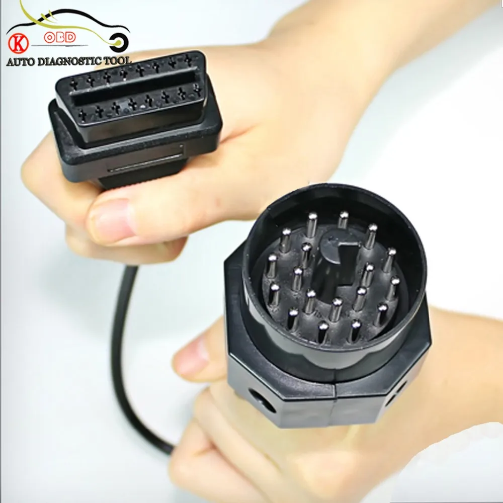 

New 10pcs For bmw 20 pin Male TO 16PIN Female OBD2 Cable Car Auto Diagnostic Connector 20pin Adapter Tool cable Car Tools