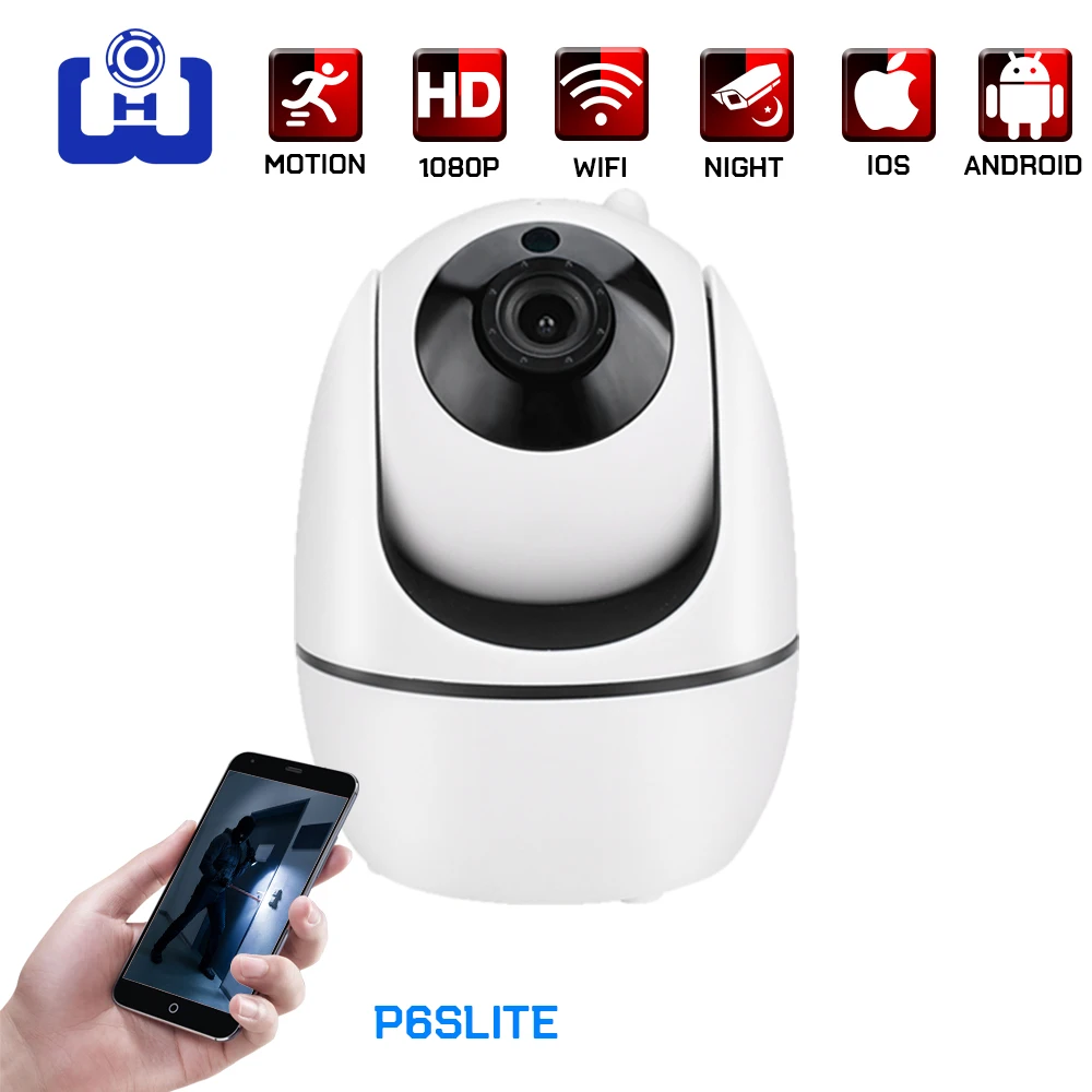 

HD 1080P WiFi cammera PTZ security camera IR night vision human body tracking APP remote viewing voice intercom baby monitor