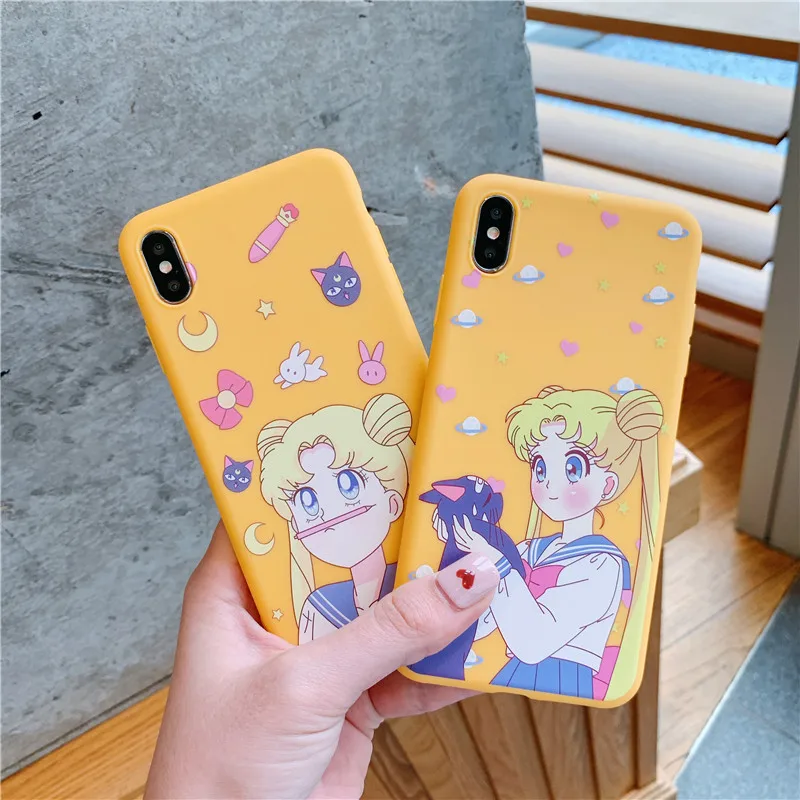 Милые Чехлы Сейлор Мун для iphone 11 Pro max, чехол для телефона iphone XS Max XR X 6S 7 8 plus, задняя крышка, мягкий силиконовый чехол с рисунком