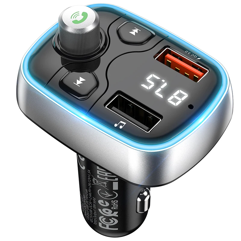 FM-трансмиттер BOROFONE с поддержкой Bluetooth 5 0 и двумя USB-портами | Мобильные телефоны