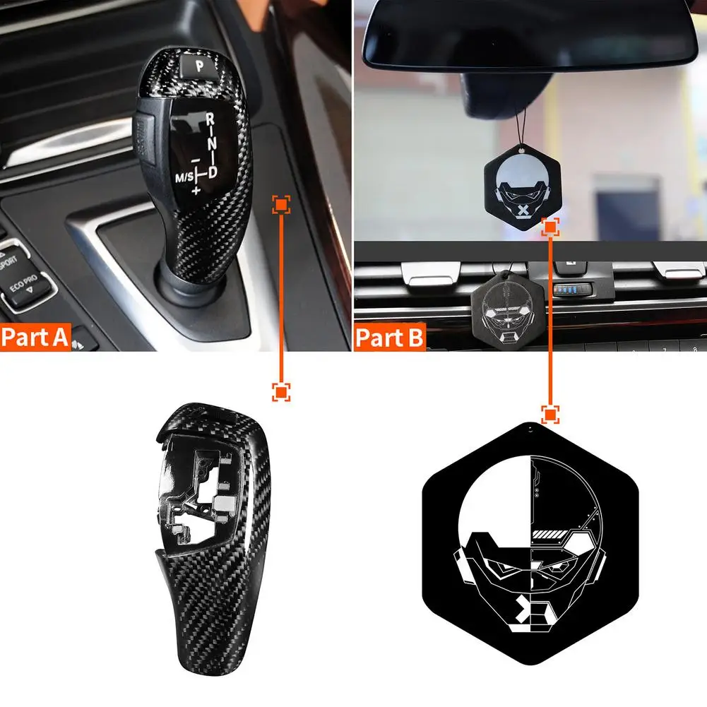 

Gear Shift Collars For BMW M2 M3 M4 F20 F21 (2012-2018) Carbon Fiber Gear Shift Head Cover Knob Cover Trim Handle Replacement