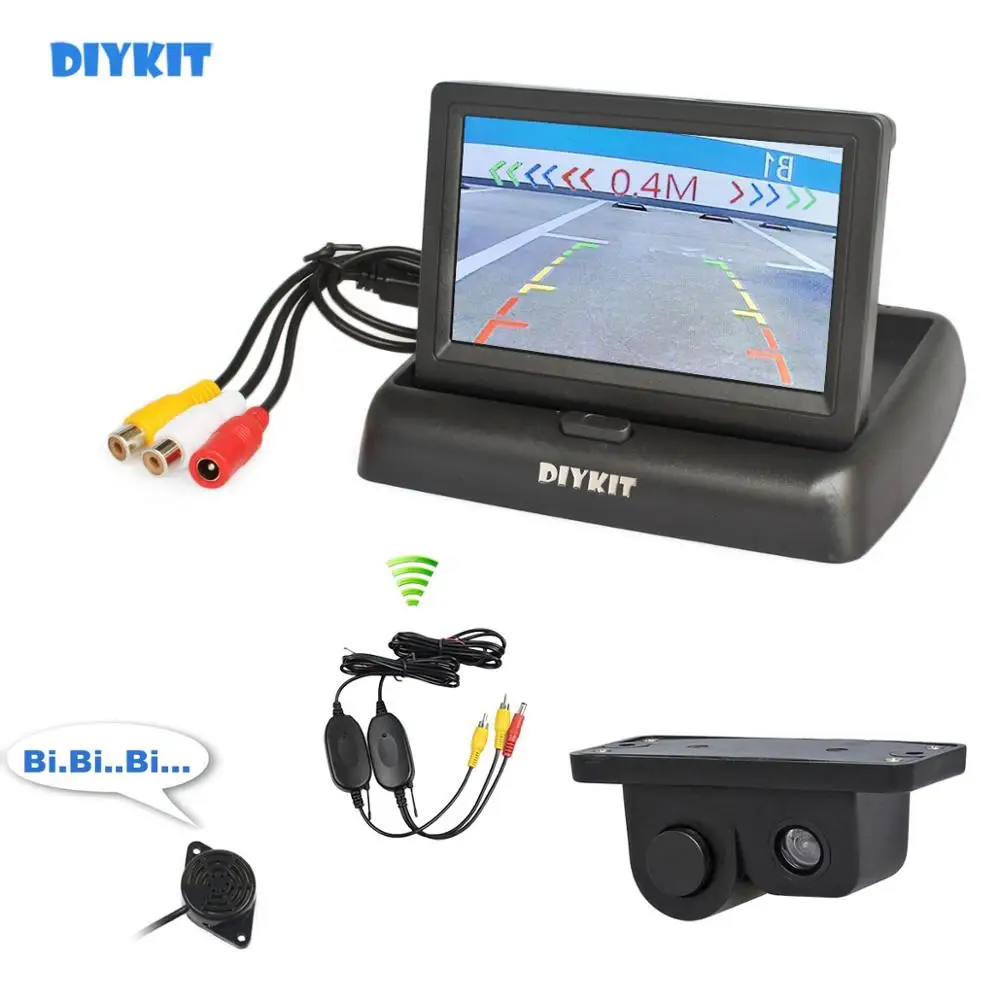 Беспроводной складной цветной TFT ЖК-монитор DIYKIT 4 3 дюйма + Водонепроницаемый