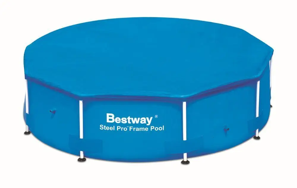58036 Bestway 305 см/10 'Крышка для бассейна Пылезащитная Крышка для круглых 305 см/10' бассейн солнцезащитный брезент ткань с веревками и дренажными отверстиями