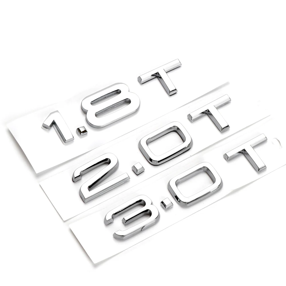 

1.8T 2.0T 3.0T Font Logo Trunk Tailgate Sticker For Audi A6 A3 A4 A5 A1 A7 A8 Q5 Q7 S3 S4 S5 S6 S7 S8 RS5 RS4 RS3 RS6 RS7 R8 RS8
