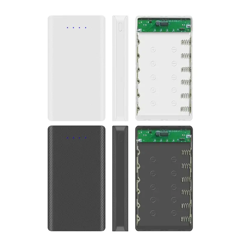 

6x18650 Power Bank Case External Battery Charge Storage Box Shell For Charging Phone Portable Charger Battery Shell