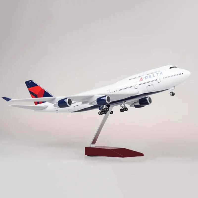 1/150 масштаб 47 см самолет Boeing B747 самолет DELTA авиакомпания Модель W светильник литой под давлением пластиковый полимерный самолет для сбора