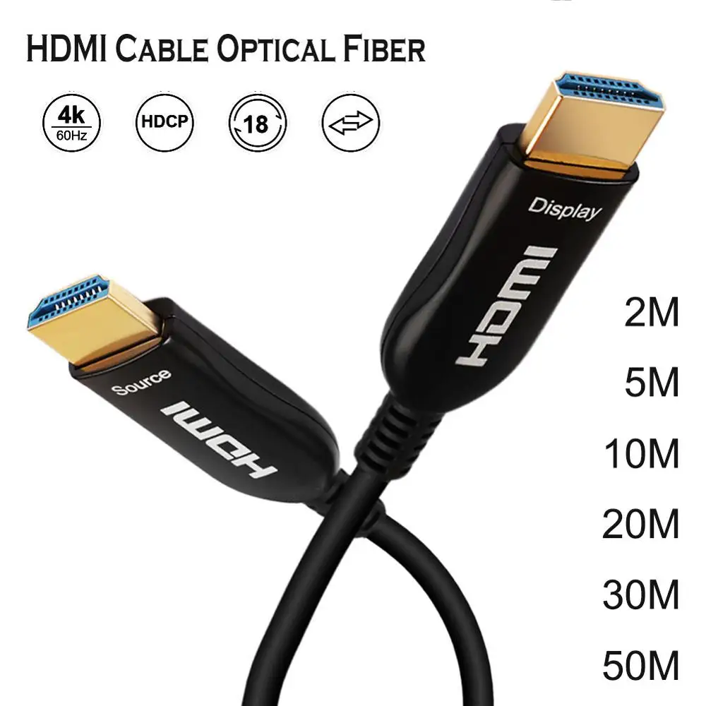 Кабель совместимый с HDMI оптоволоконный шнур 4K 60 Гц 3D для HD TV LCD ноутбука PS3