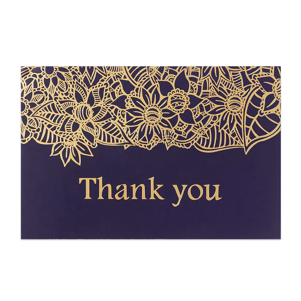 5 шт. мини тисненые золотые открытки с надписью Thank you на День святого Валентина