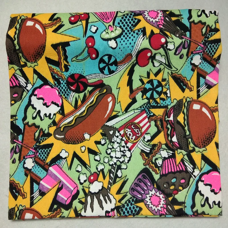 Новая африканская листовая хлопковая холщевая ткань с принтом листьев 50x145 см