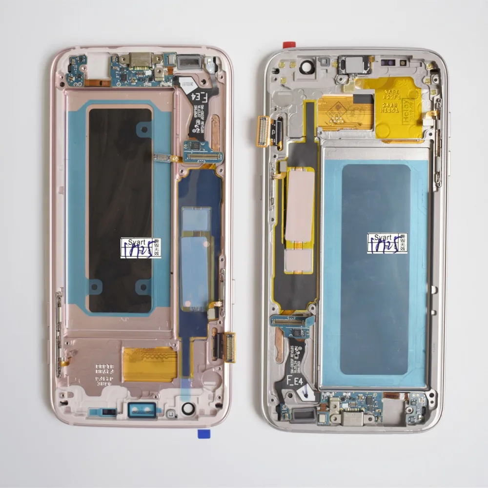 ЖК-дисплей Amoled для Samsung Galaxy S7 Edge сенсорный экран с дигитайзером и рамкой G935 G935F G935A