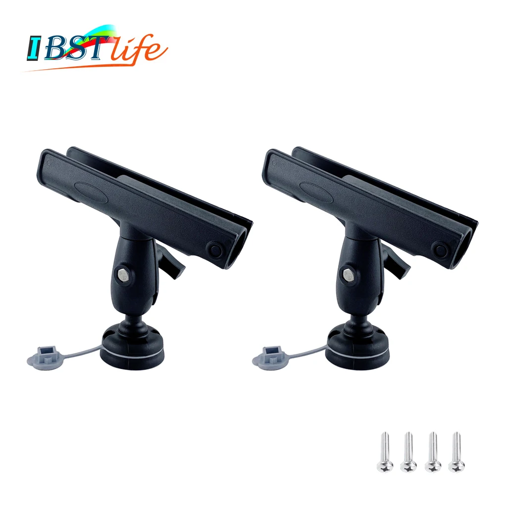 

2X Kayak ABS Adjustable Boat Fishing Rod Rack Holder Bracket Pole Support Fixer Fix Rest Tool Rotatable Mount Marine Accessories