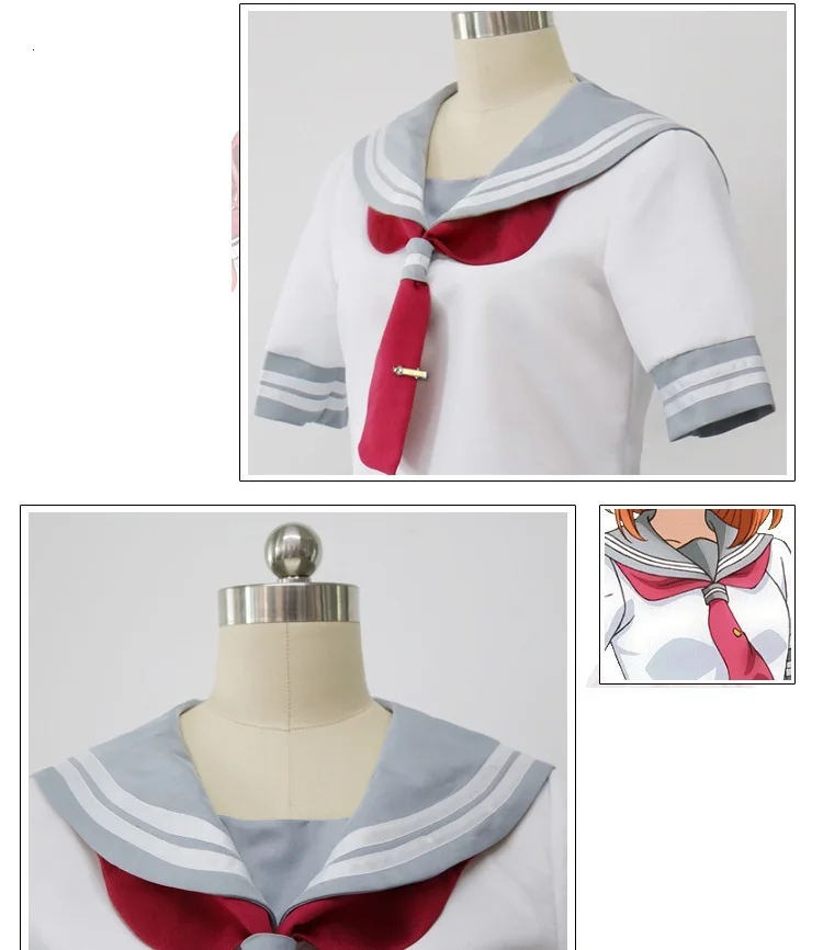 Женская японская школьная форма юбка аниме Love Live Sunshine Takami Chika Girl Сейлор Aqours Lovelive