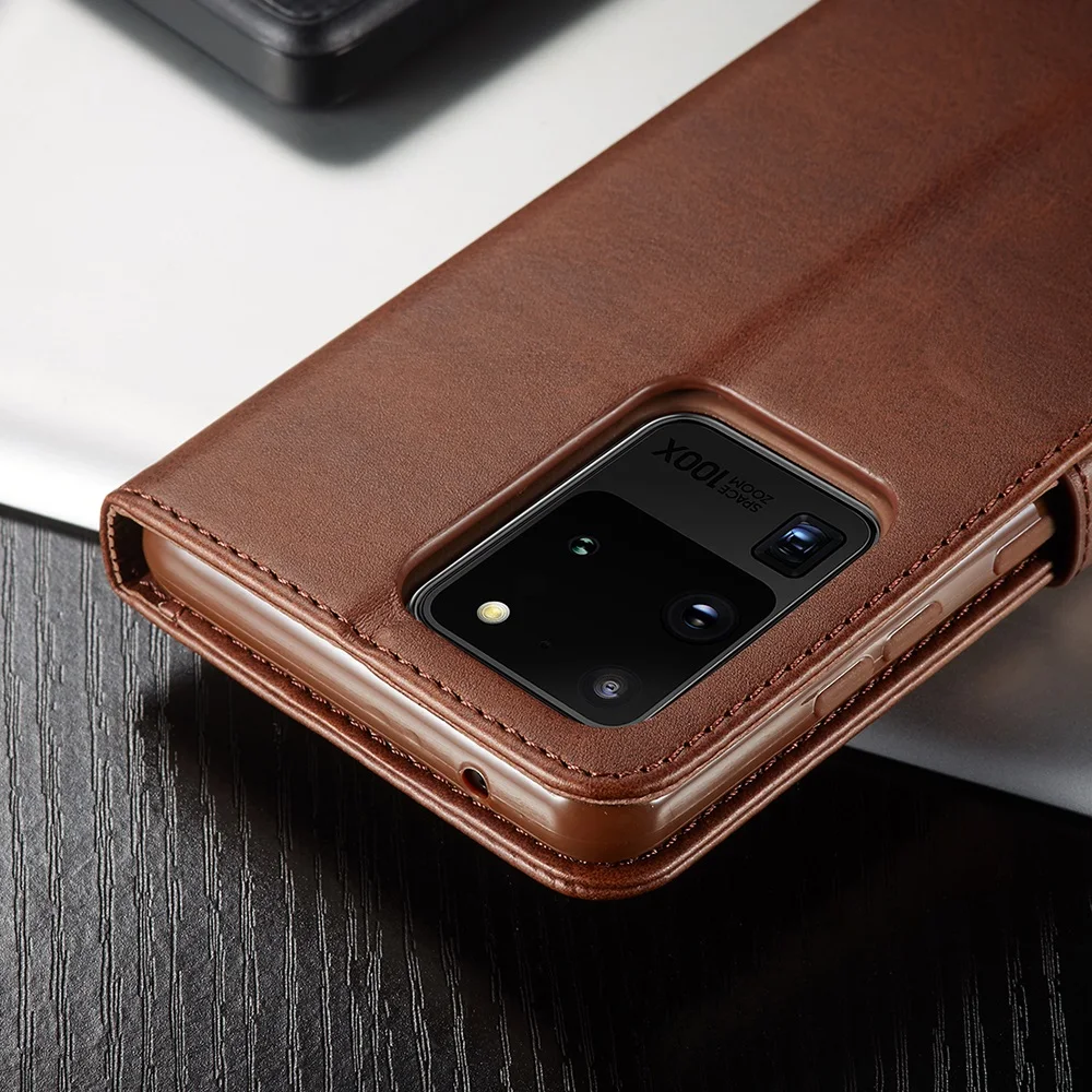 

Leather Case for Samsung Galaxy S20 Ultra Plus A71 A51 A41 Note 20 10 Plus A70 A50 A20 A20e S9 S8 Plus S7 Edge Wallet Flip Cover