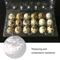 50pcs 18 grids quail egg storage container organizer disposable pvc storage box transparent egg dispenser holder for home