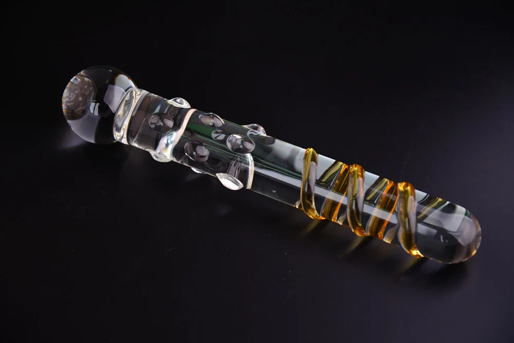 С украшением в виде кристаллов Стекло фаллоимитатор искусственный пенис