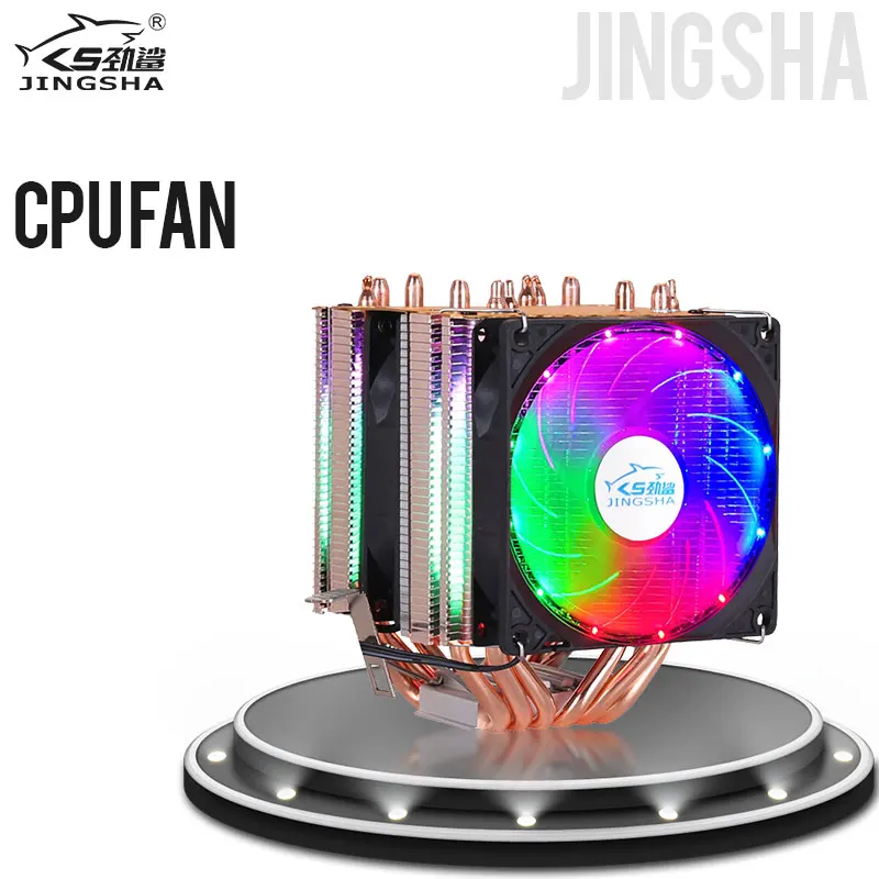 Высокоэффективный охлаждающий вентилятор с 6 медными трубками и двойной башней