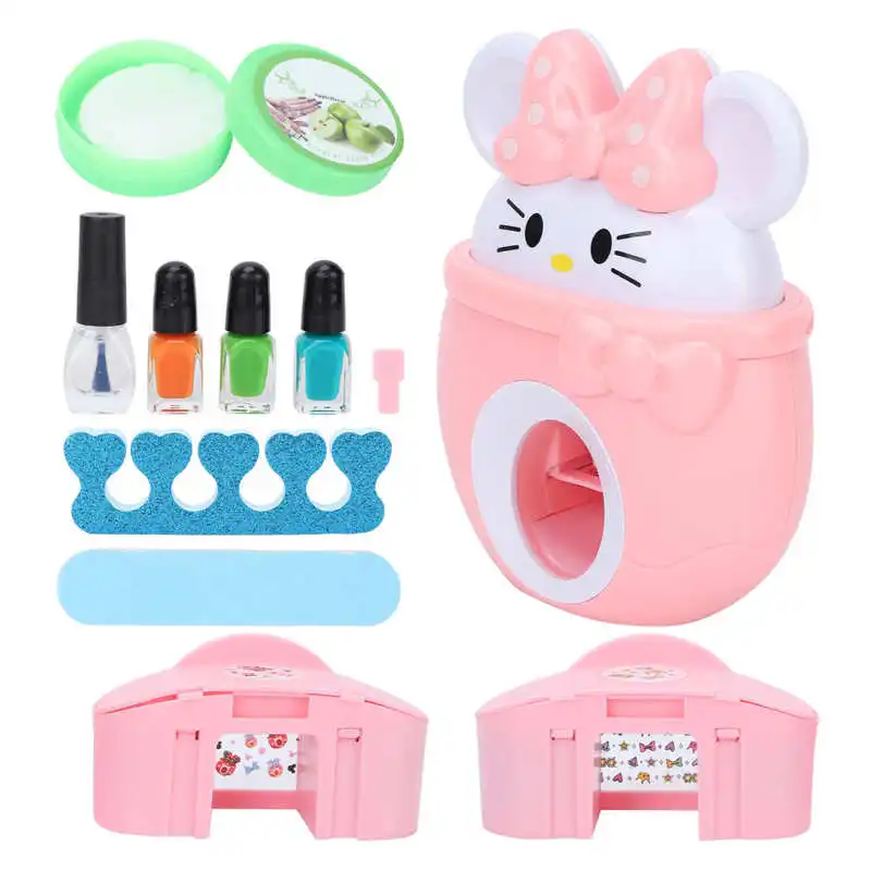 Kids Nail Art Kit Stamper File Polishs Manicure Toy Set for Children | Красота и здоровье