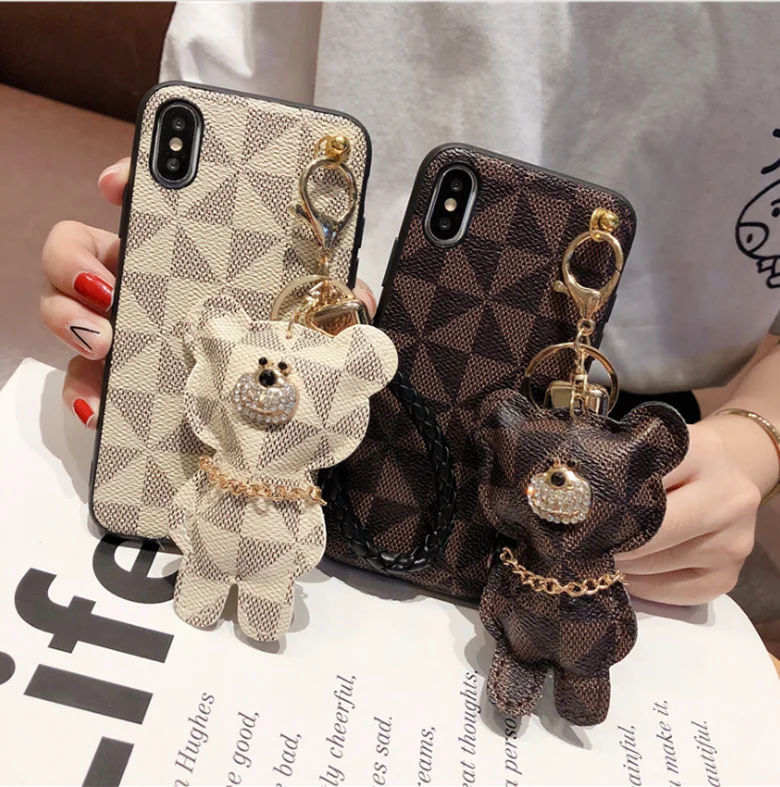 Милый чехол для телефона с объемным подвесным медведем Iphone 11 Pro X Xs Max Xr 10 8 7 Plus