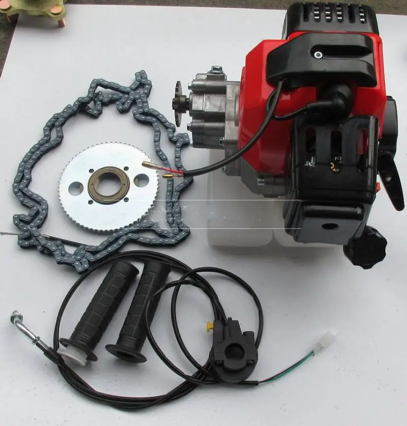 Велосипед 49cc 2 такта газ рандомный DIY моторизованный велосипед газовый