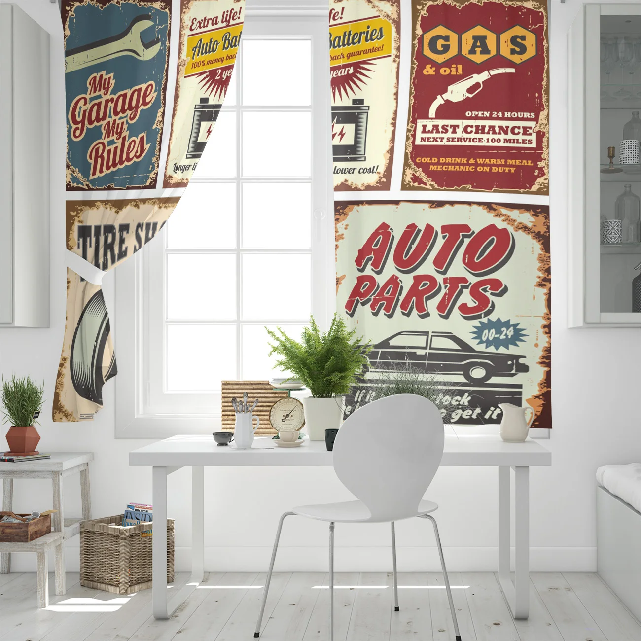 Винтажные автомобильные дорожные механические постеры оконные шторы занавески