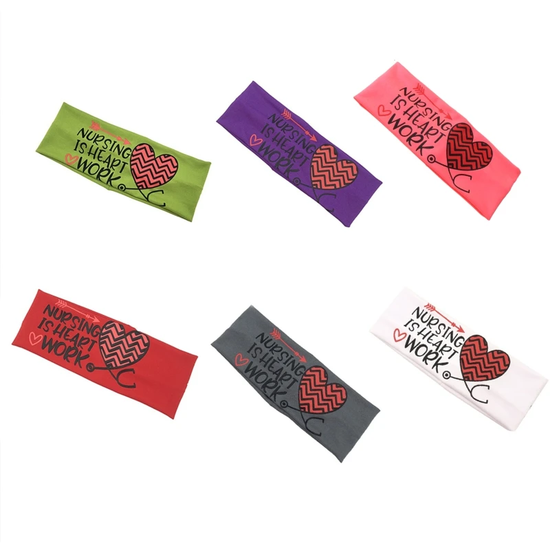 Унисекс с принтом медсестры повязка на голову пуговице Красивая стетоскоп