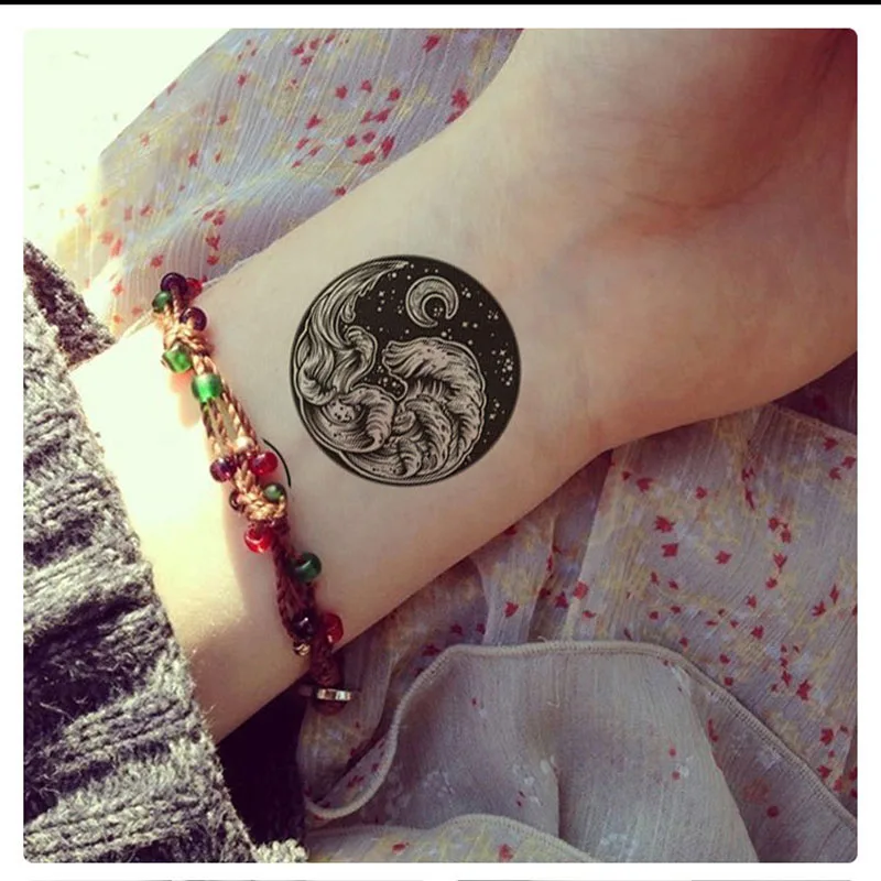 

Tattoo Temporary for Women Waterproof Tatoo Supplies and Accessories Vintage Fake Tatoo Body Art Tattoos Sticker Geometric