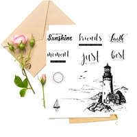 lighthouse sailboat clear stamps for diy scrapbooking card making stamps fun decoration supplies