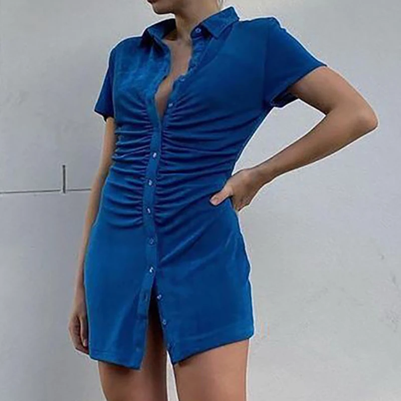 Платье женское Облегающее с отложным воротником повседневное базовое