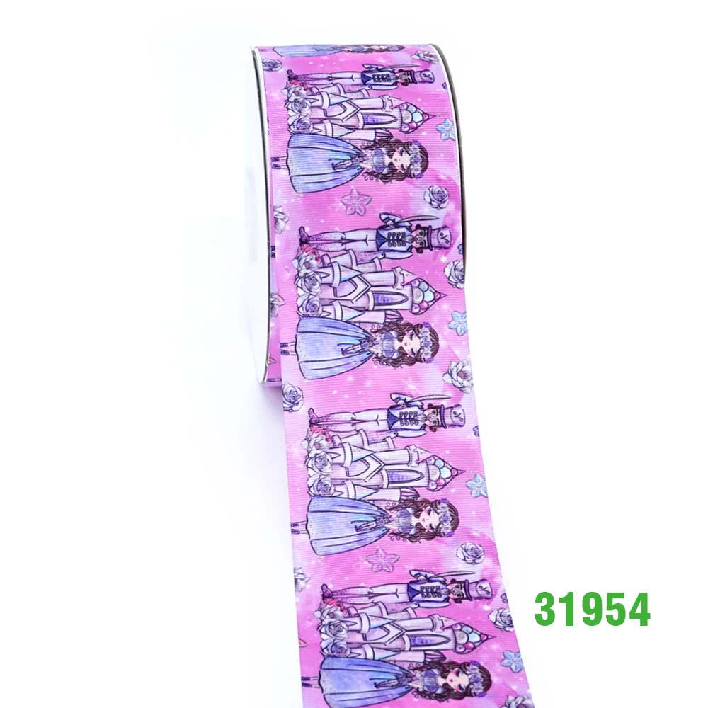 31954 50 ярдов мультфильм напечатанный grosgrain ленты 31954 - Цвет: 31954