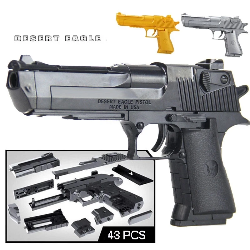 

Assembling Gun Toy Outdoor Game Toys for Boys GiftsPistol Can Fire Bullets Mini Plastic Military Model Soft Bullet Gun