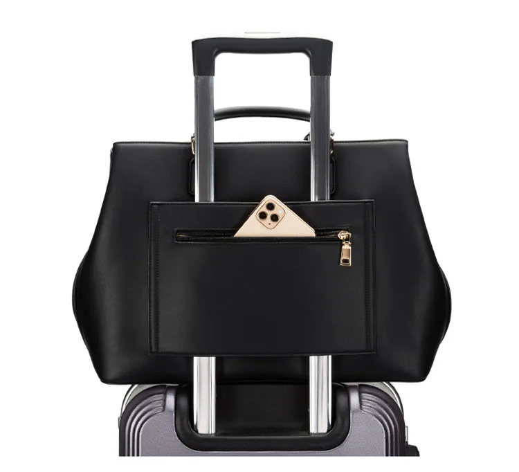 

Business Women Laptop Briefcase Handbag Female Document File Shoulder Bag Pluggable Travel Trolley Bag Leather Wild 13.3 Inch