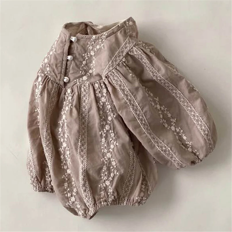 

High quality girl lace, baby long sleeve baby monkey, baby garments, baby garments