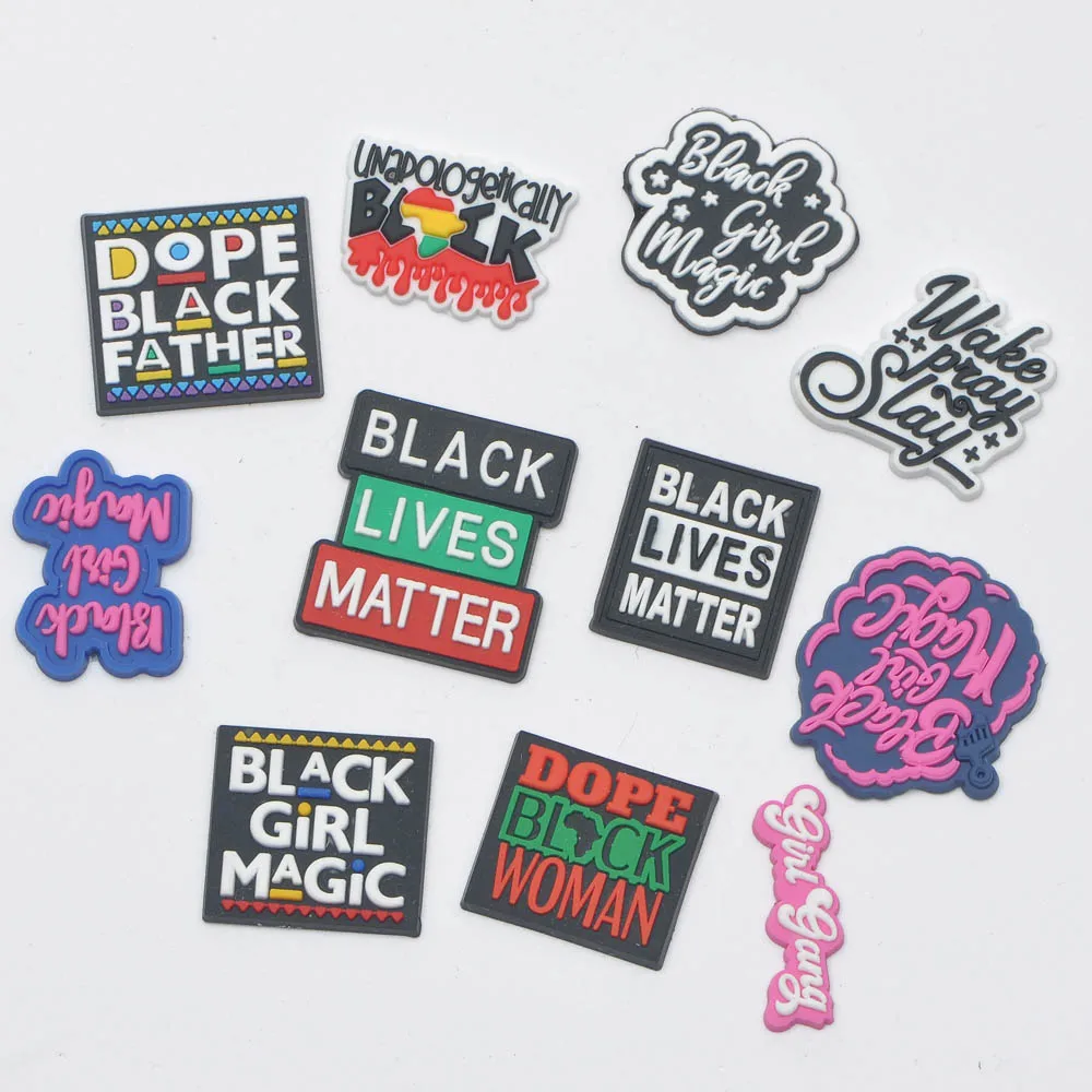 Wholesale Custom Shoe Charms PVC I Can Not Breathe Shoe Accessories