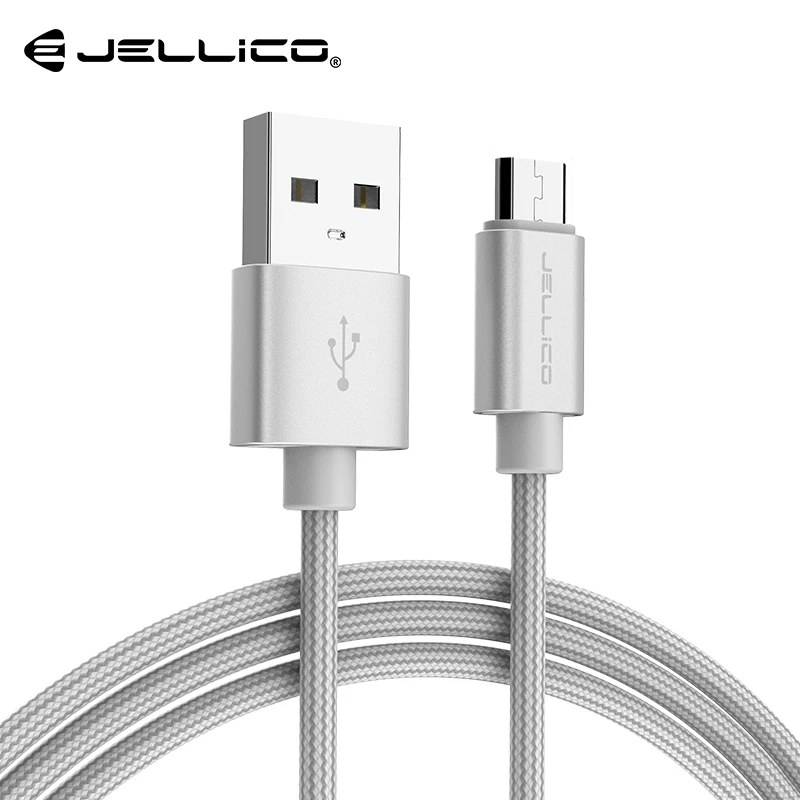 Silver Jellico 3.1A Micro USB кабель Быстрый кабель синхронизации данных и зарядки для samsung huawei Xiaomi LG Andriod Microusb Кабели для мобильных телефонов - Цвет: Silver