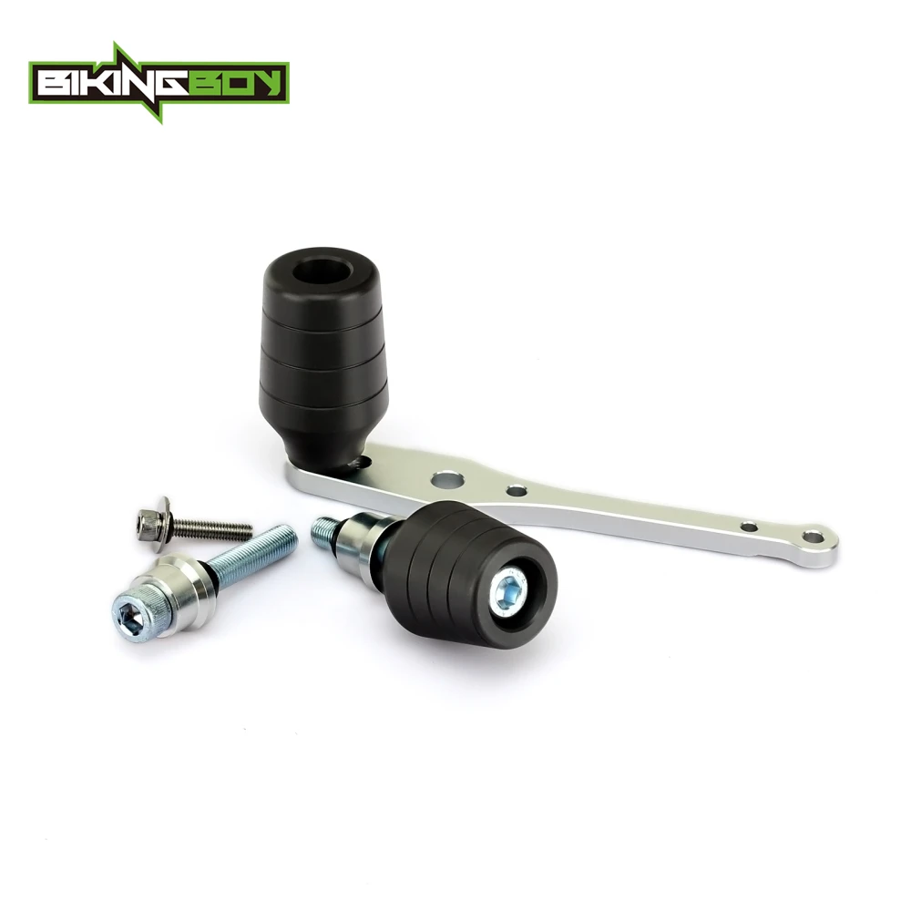BIKINGBOY для Yamaha YZF R6 03 04 05 06 07 08 09, 10, 11, 12, 13, 14, 15, 16 лет рамки ползунок Защитная чехол слайдеры Болты комплект - Цвет: R6 08-16 SILVER