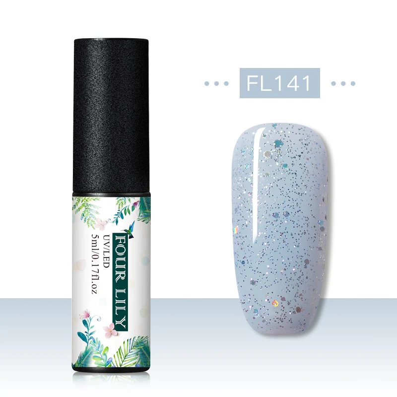 CS06912 Четыре лилии Гель-лак набор УФ Vernis Полупостоянный праймер верхнее покрытие 5 мл цветной гель для ногтей лак Nagellak Soak Off лак - Цвет: CS06912