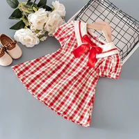 toddler girls baby summer clothes print lantern sleeve dress for 1 2 3 4 5 6 years girls baby birthday clothing straight dress
