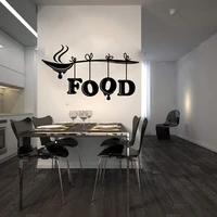 large kitchen food spoon wall sticker kitchen food dinning cook cuision spoon wall decal kitchen resturant vinyl home c6031