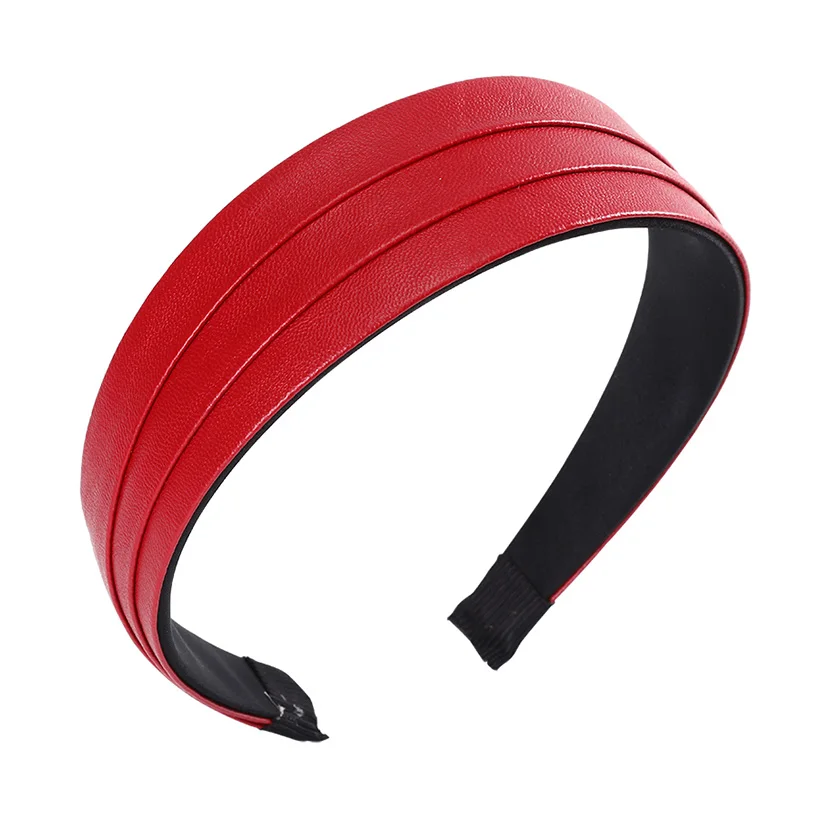 Leather30-D LEVAO,, синтетическая кожа, повязка на голову, элегантная, ободок, тюрбан, Богемия, для женщин, девушек, аксессуары для волос, обруч для волос, головной убор - Цвет: Leather30-D