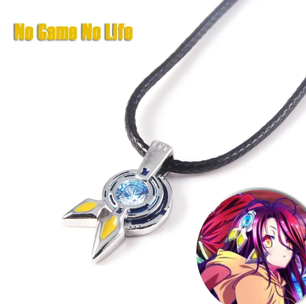 Anime No Game No Life Necklace Cosplay Shuvi Dora Long Necklace Adjustable Rope Chain For Women Men Party Jewelry Accessories