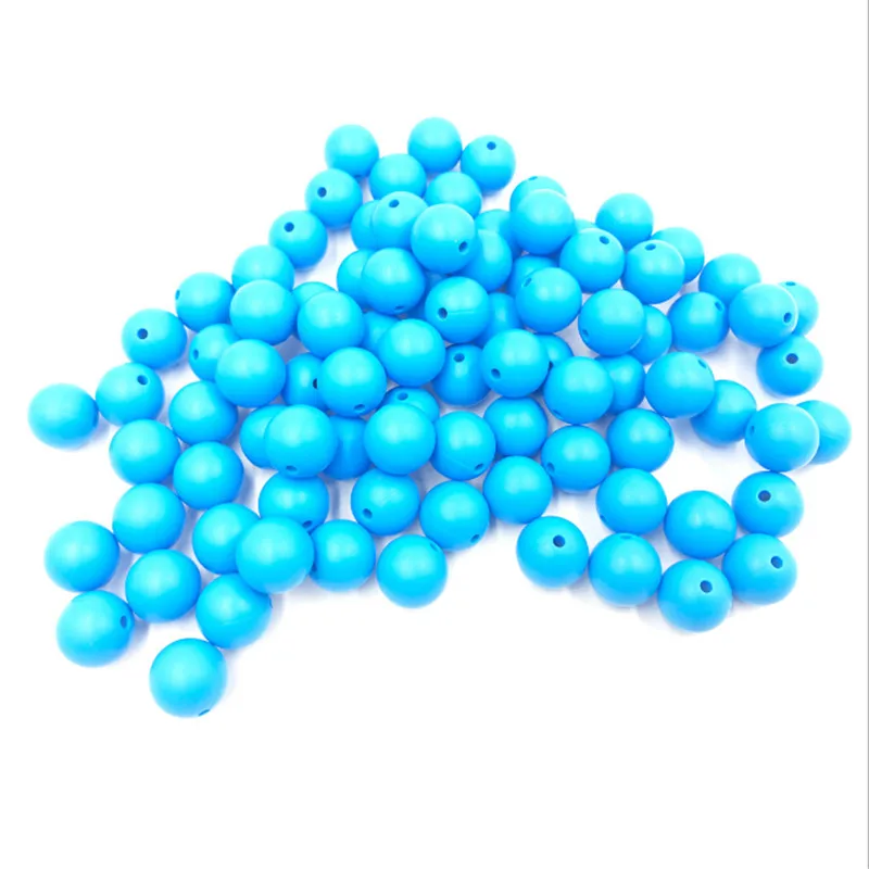 

10Pcs Natural Silicone Beads Round 15MM Chew Nursing Beads Charm Necklace Pendant BPA Free Baby Teething Teether Toys