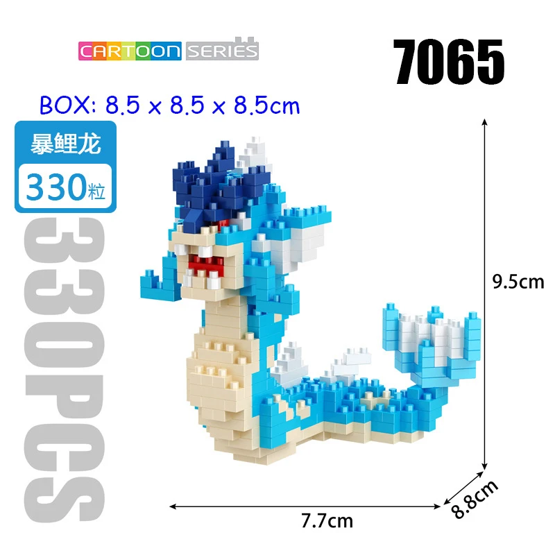 

New Styles Pokemon Blocks Pikachu Figure Bulbasaur Charmander Squirtle Small Building Animal Model Education Game Graphics Gift