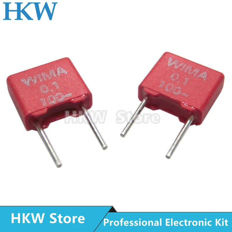 

5pcs Original WIMA 0.1UF 100V RED MKS2 5MM Film Capacitor Hi-Fi Audio Capacitors 100V 104 100nF 0.1UF 5%